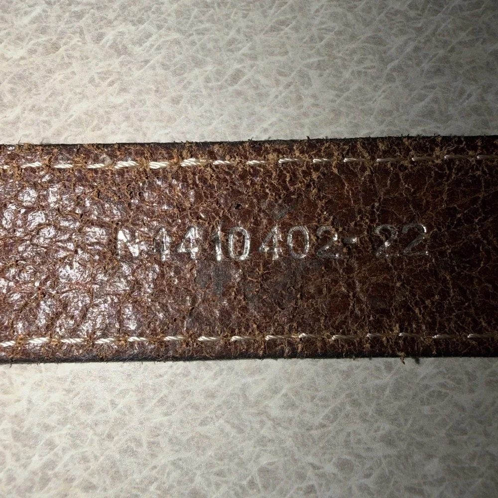 Nocona Boys Oval Buckle Bull Rider Tooled Floral Leather Belt 22